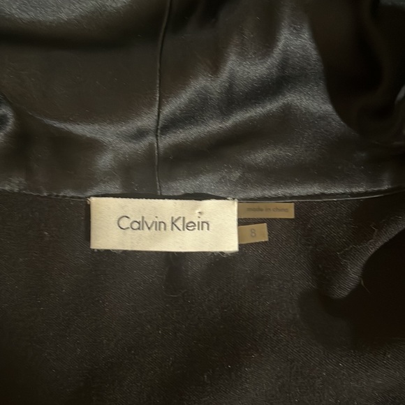 CALVIN KLEIN BLACK SILK DRESS - Picture 8 of 10